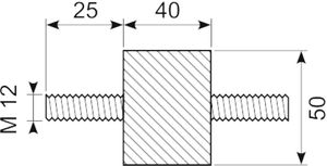 Vibrationsdæmper Ø50x40 mm