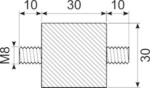 Vibrationsdæmper Ø30x30 mm