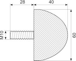 Vibrationsdæmper Ø60x40 mm