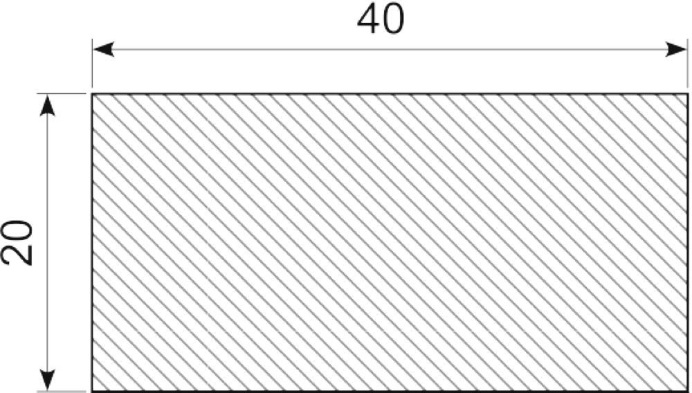 Svampegummi sort 40x20mm