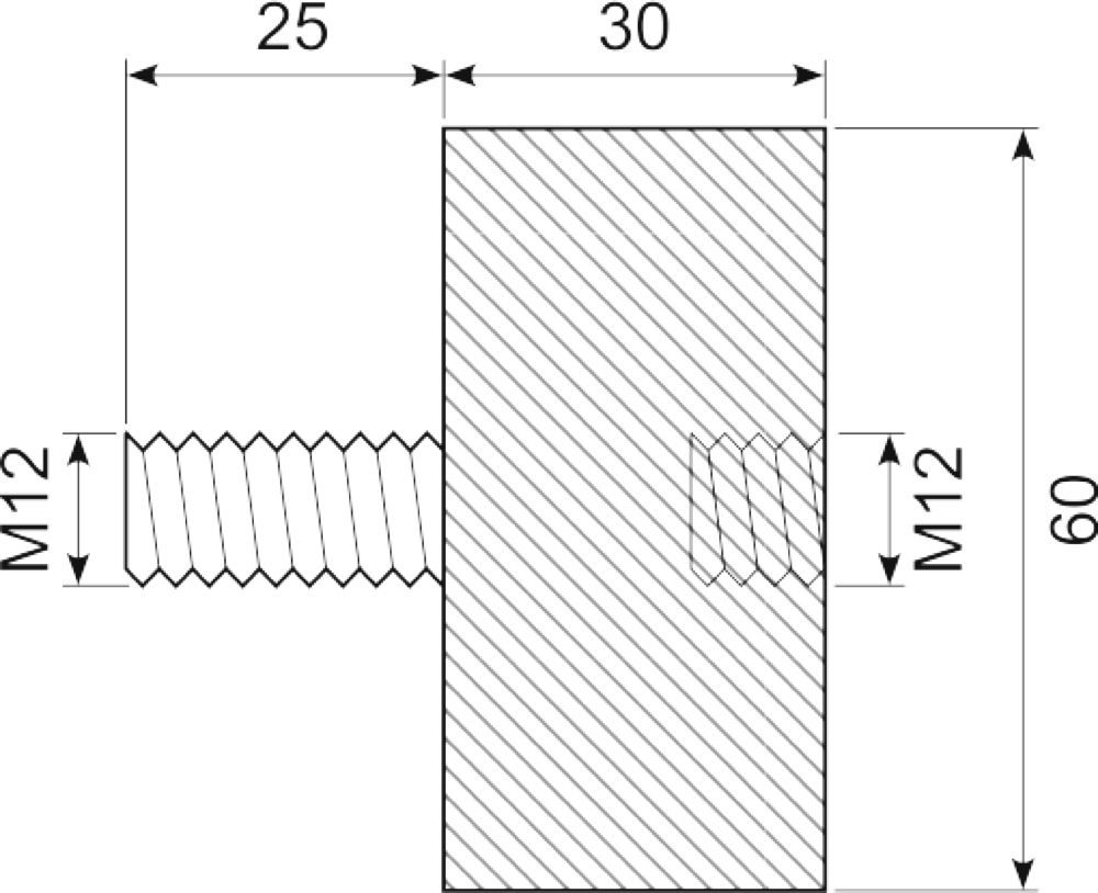 Vibrationsdæmper Ø60x30 mm