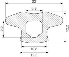 Gummiprofil EPDM sh.65