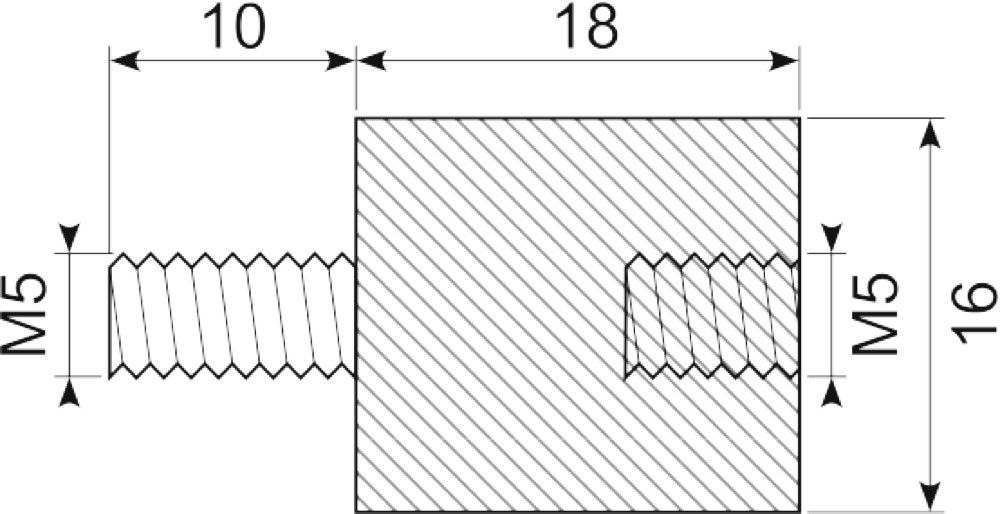 Vibrationsdæmper Ø16x18 mm