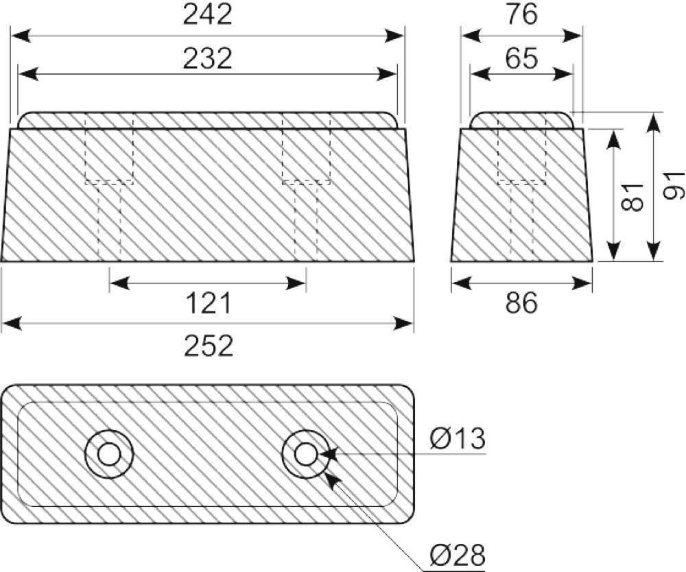 Buffer 248 x 83 x 91