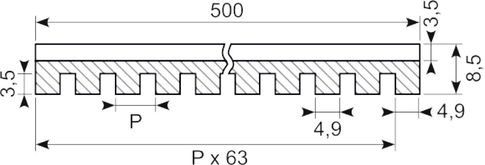 Vibrationsmåtte 500x500x8.5 mm