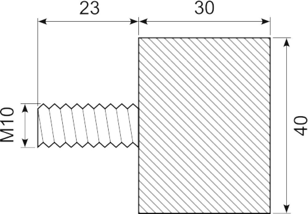 Vibrationsdæmper Ø40x30 mm