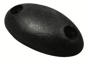 Gummibuffer sort oval 74x38 mm