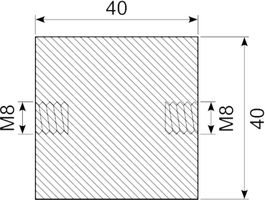 Vibrationsdæmper Ø40x40 mm