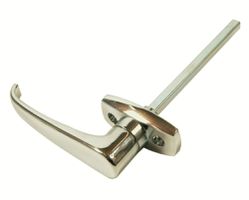 L-Dørgreb med flange. uden lås