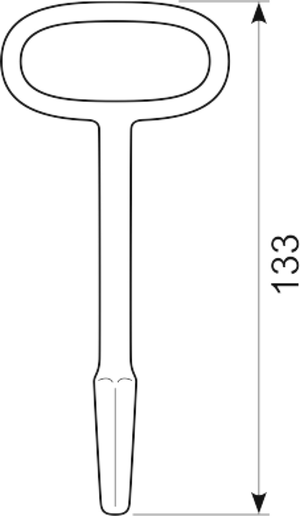 Nybygningsnøgle lgd. 133 mm