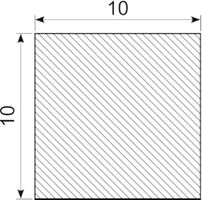 Svampegummi 10 x 10 mm EPDM