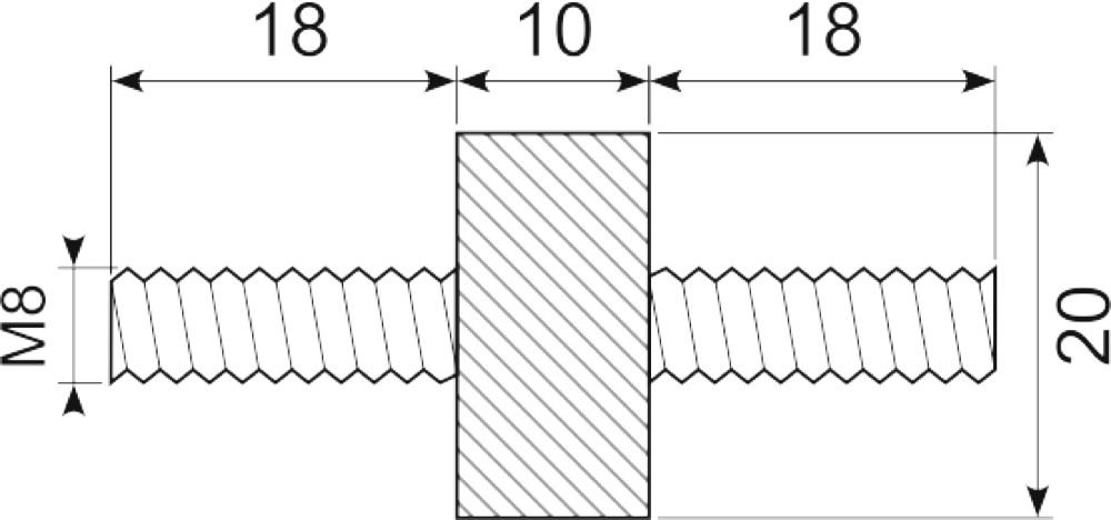 Vibrationsdæmper Ø20x10