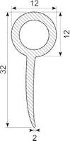Gummiprofil EPDM M/slange