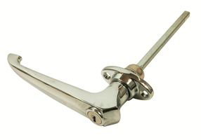 L-Dørgreb med flange og lås