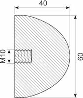 Vibrationsdæmper Ø60x40 mm