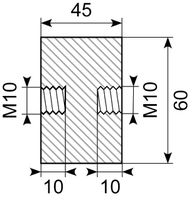 Vibrationsdæmper Ø60x45 mm