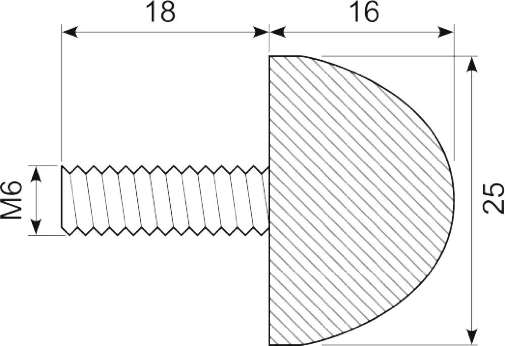 Vibrationsdæmper Ø25x16 mm