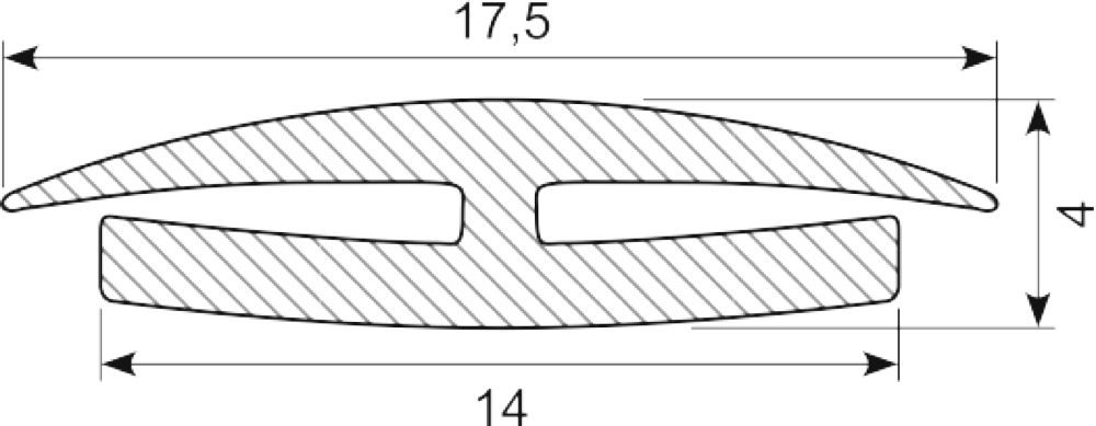 H-Samleprofil. sort. EPDM.