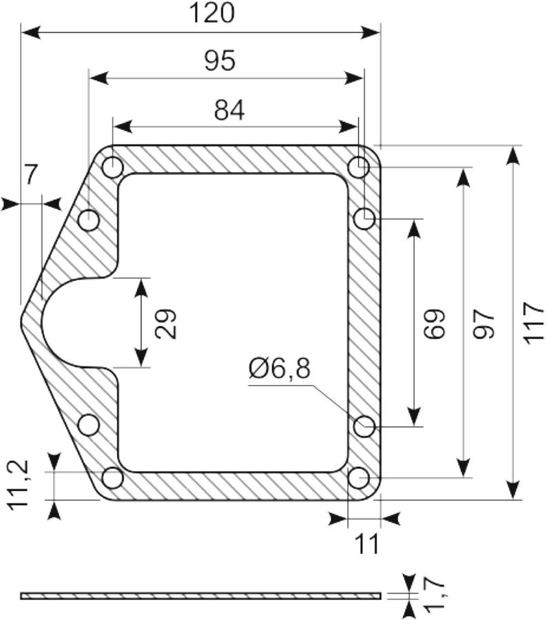 Gummipakning 15.560JS/15.561JS
3mm cellegummi
