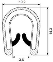 Kantliste PVC/POM grip 1-3.5
Sh 75 krop sh 65 læber
