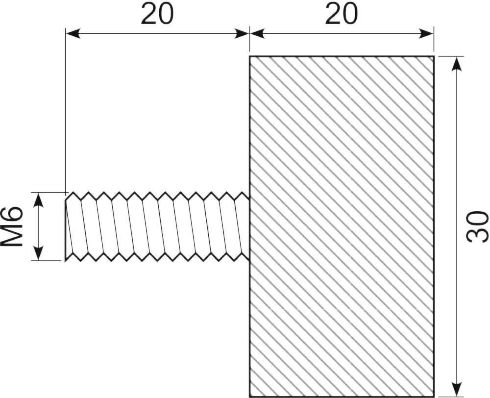 Vibrationsdæmper ø30x20 mm