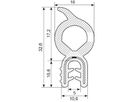 Kantliste Co.ex EPDM/EPDM
M/ballon på ryg grip 1.5-3.0mm
h