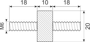 Vibrationsdæmper Ø20x10