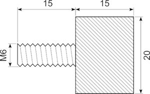 Vibrationsdæmper Ø20x15 mm