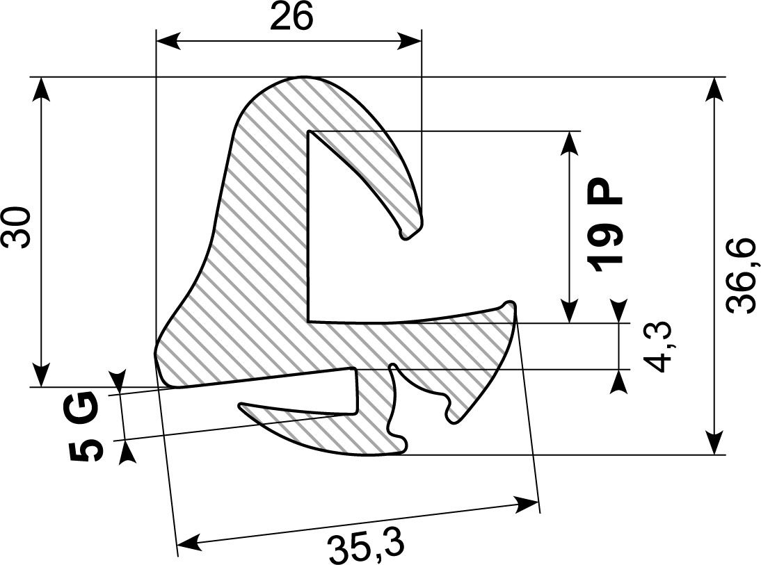 Rudeprofil EPDM