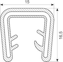 Kantliste PVC/POM grip 5,0-8.0