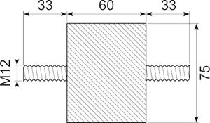 Vibrationsdæmper Ø75x60 mm