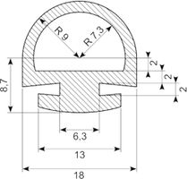 D - Gummirpofil EPDM sh 65