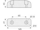 Buffer 127 x 41 x 43 mm