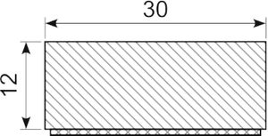 Svampegummi 30 x 12 mm EPDM