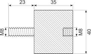 Vibrationsdæmper Ø40x35 mm