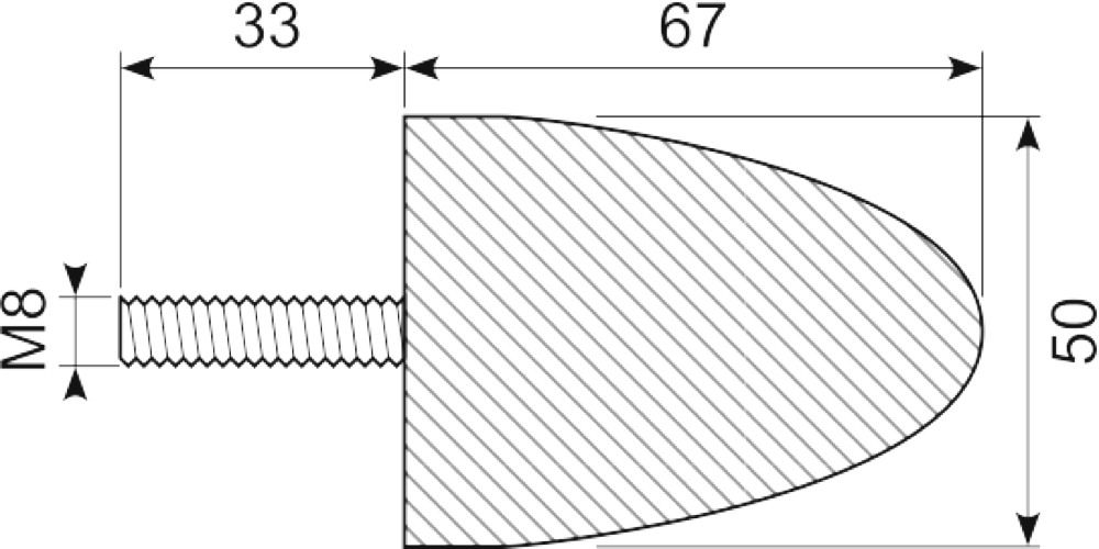 Vibrationsdæmper Ø50x67 mm