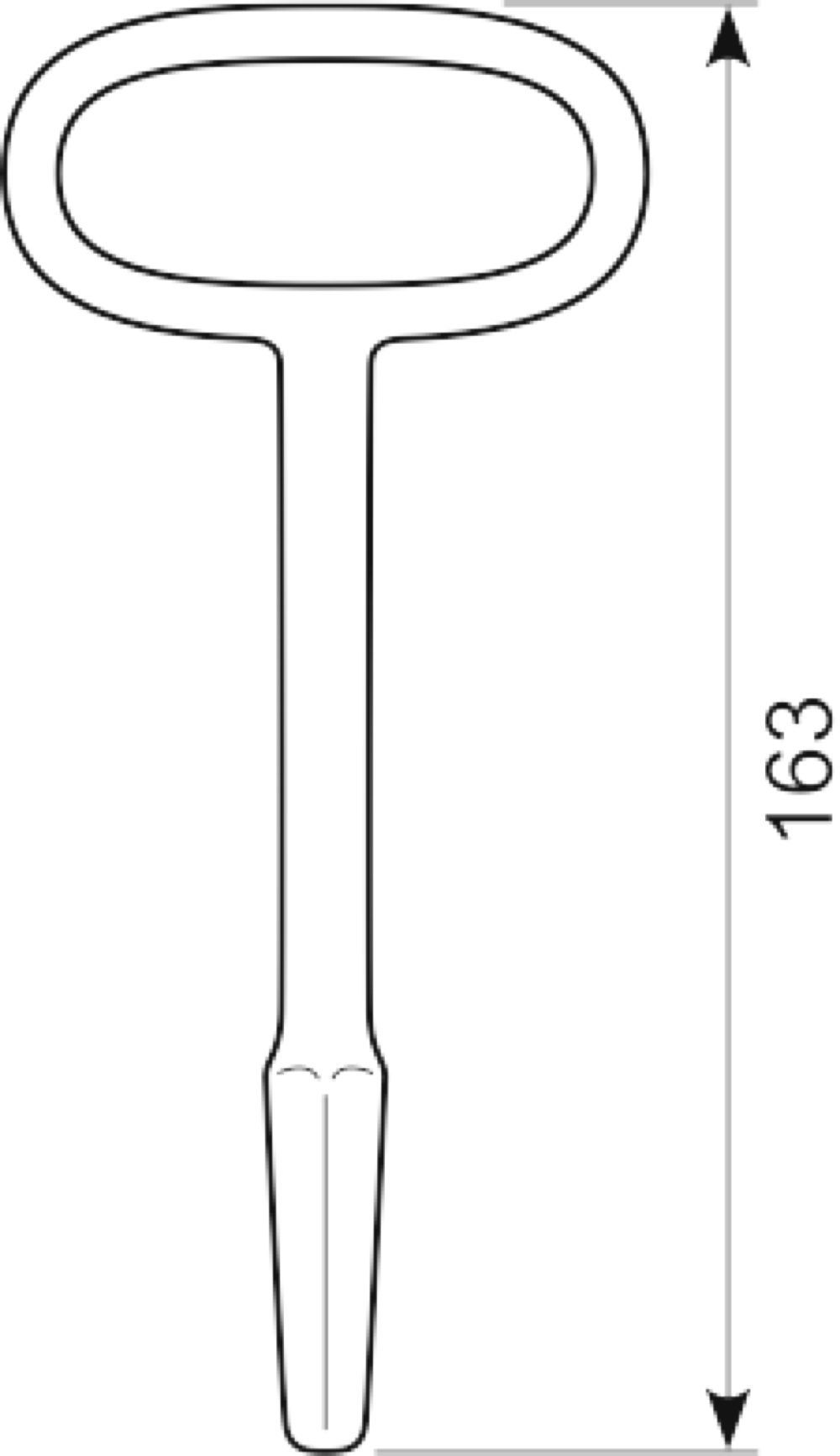 Nybygningsnøgle lgd. 163 mm