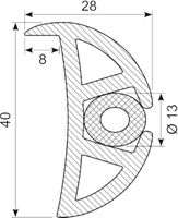 Fenderliste PVC med læbe.