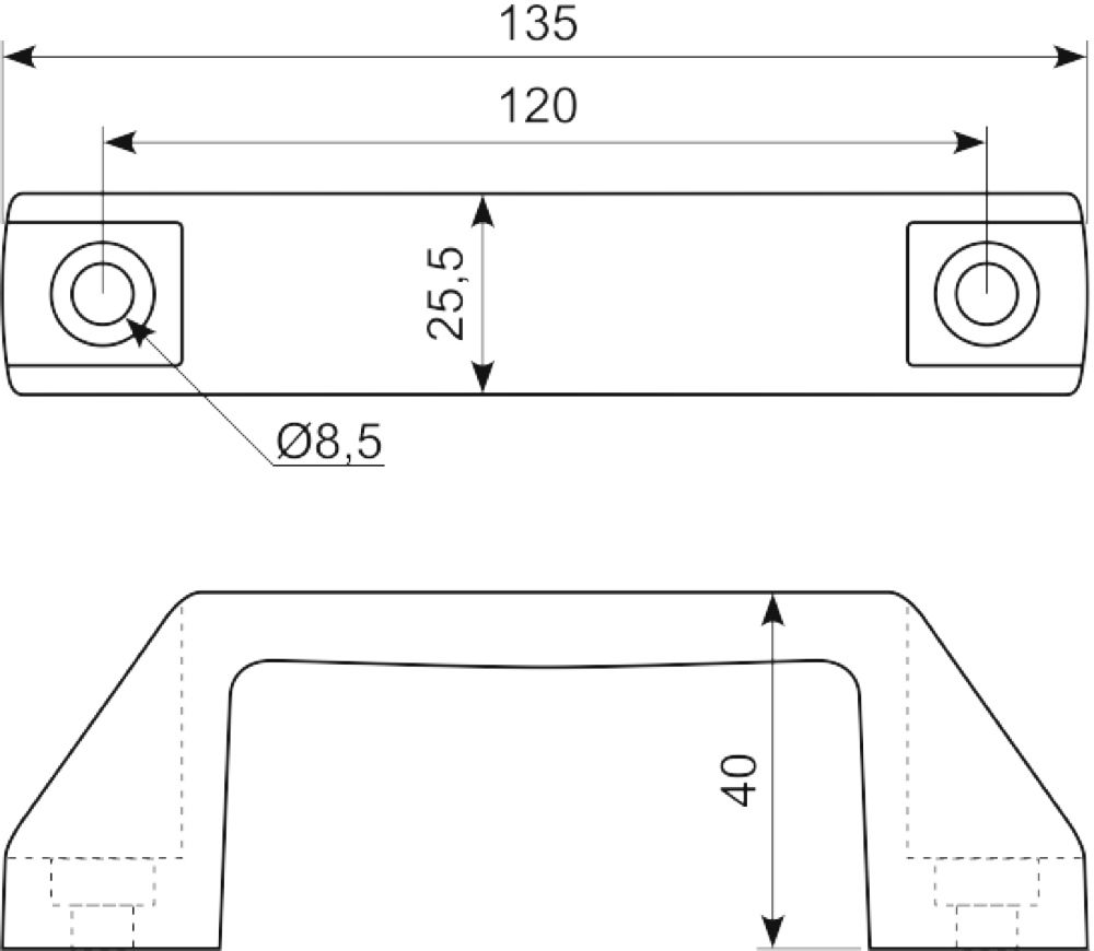 Greb 120mm sort