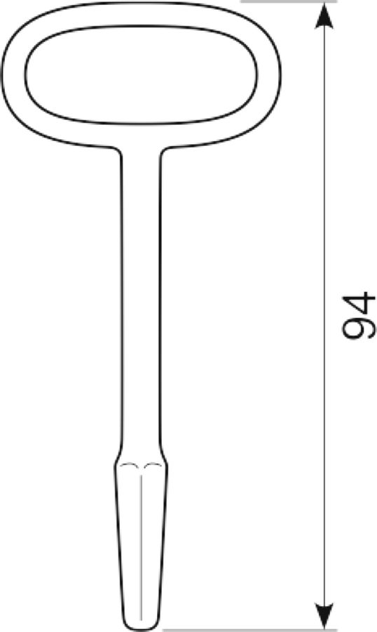 Nybygningsnøgle lgd. 94 mm