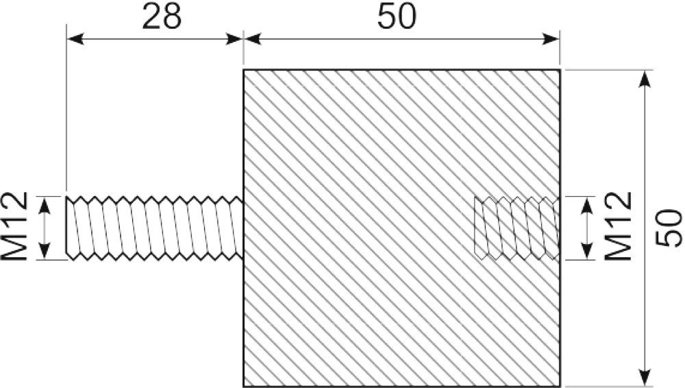 Vibrationsdæmper Ø50x50 mm