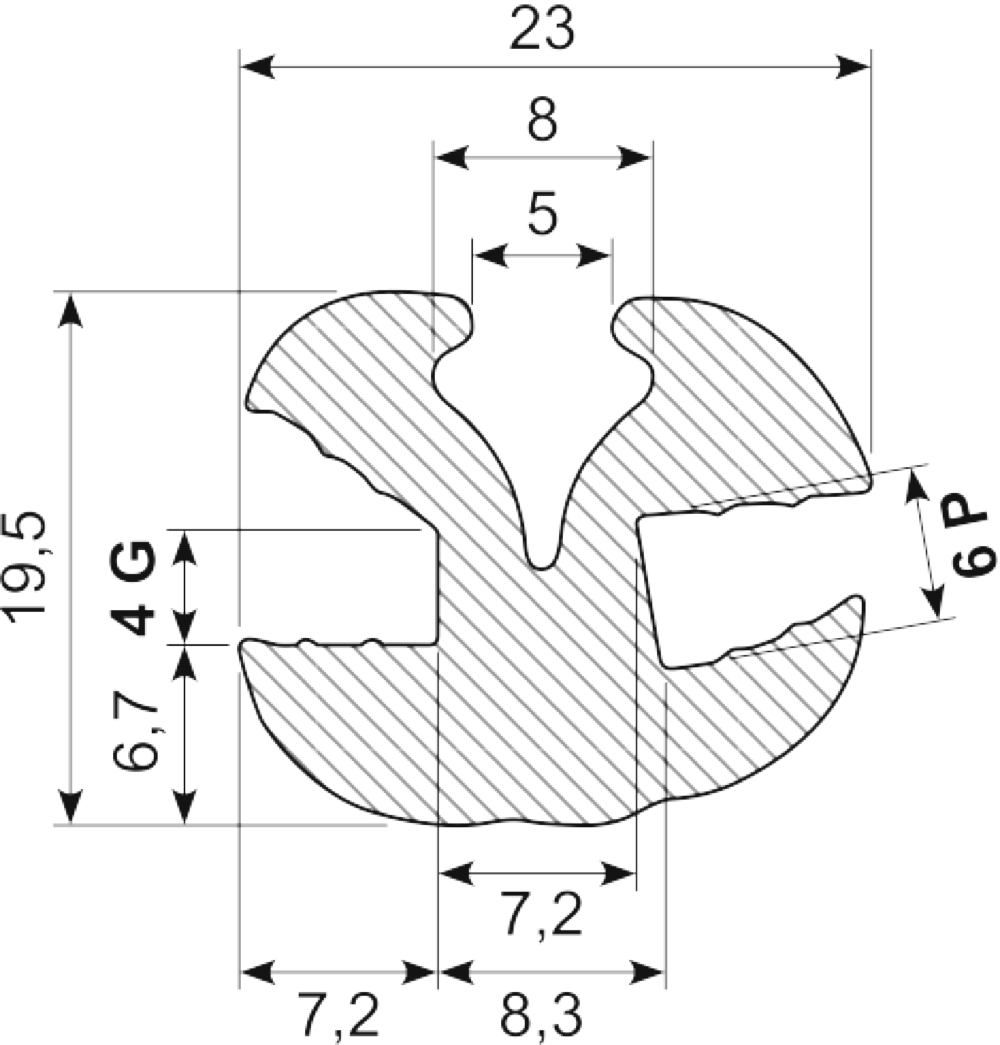 Rudeprofil EPDM