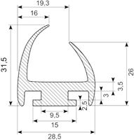 H - profil EPDM sh 70
