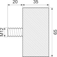 Vibrationsdæmper Ø65x35 mm