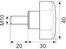 Stjernegreb Ø40 M10x20 sort