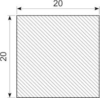 Svampegummi 20 x 20 mm