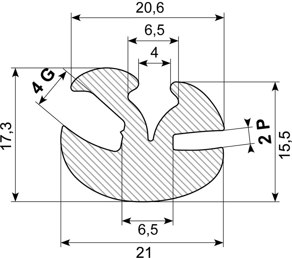 Rudeprofil EPDM