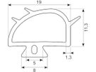 EPDM gummiprofil m/ trekantfod