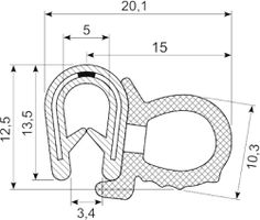 Kantliste PVC/Svampeg.
