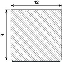 Svampegummi SILICONE 12x4 mm Hvid med klæb, FDA